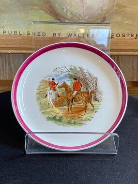 Vintage Copeland Spode England Herring's Hunt "The Hunt Red" Saucer The Find 6